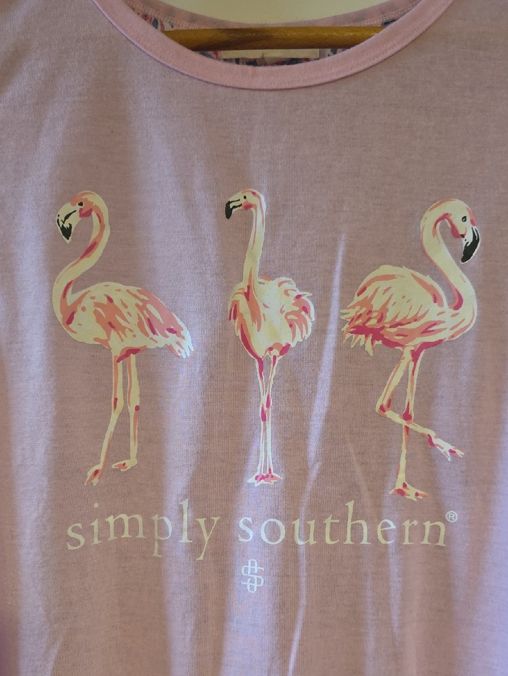 Simply Southern Paisley Flamingo Beach Tank Top Woman's Size Large - Picture 4 of 6